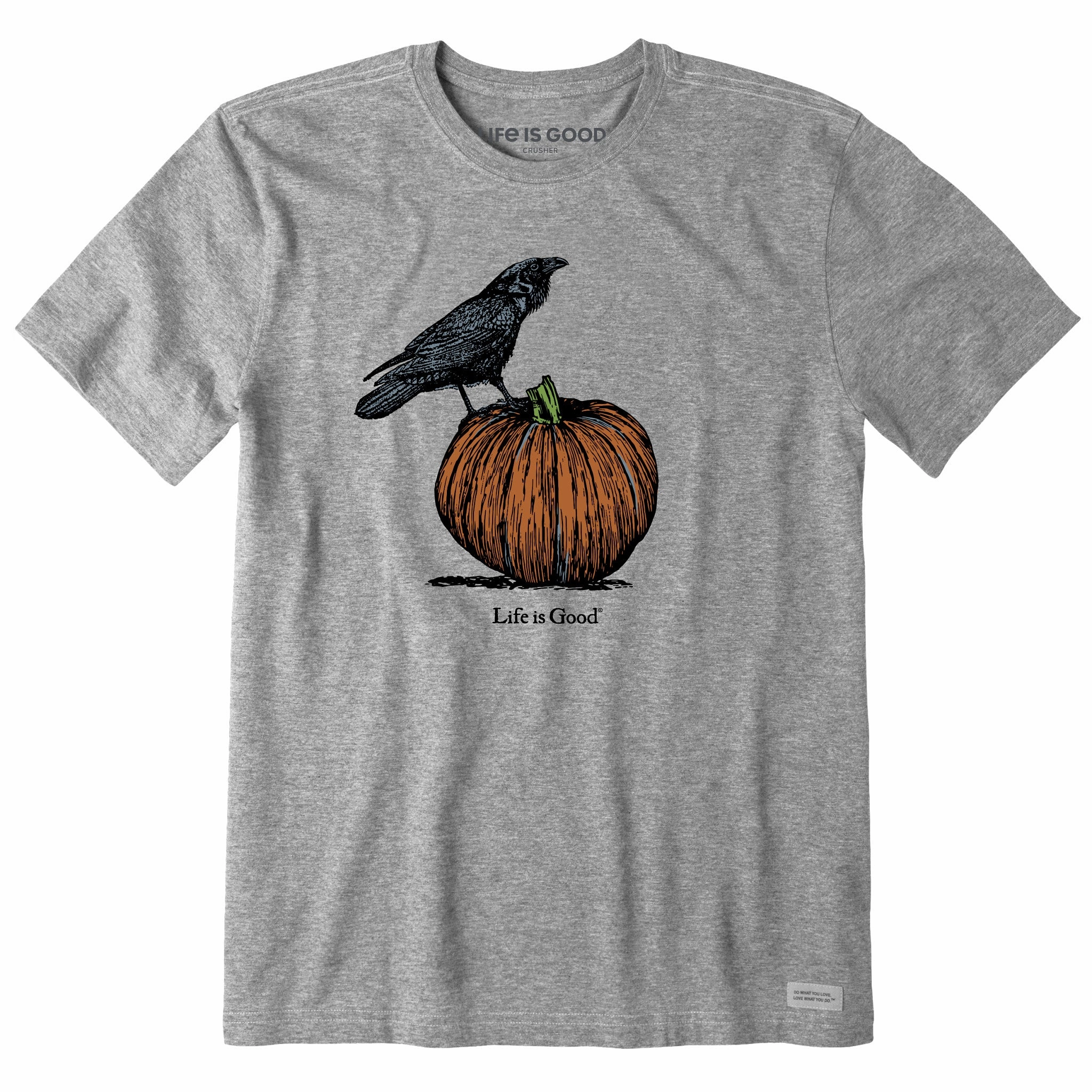 Fashionable Piece Men's Antique Raven & Pumpkin Short Sleeve Crusher Tee