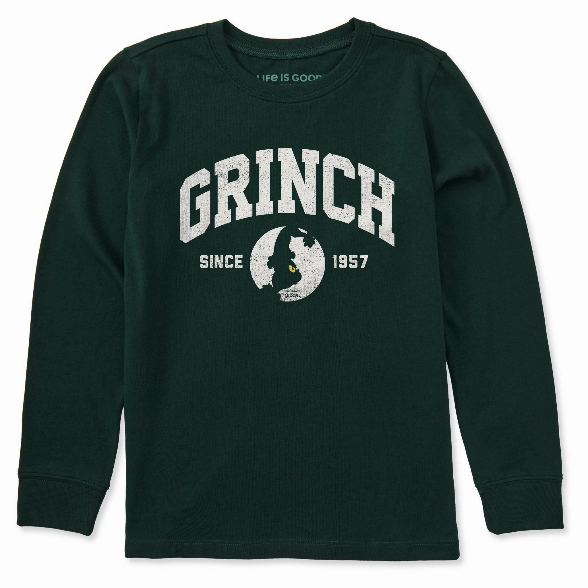 Kids Grinch Arch Long Sleeve Crusher Tee Moisture Wicking Technology Active Comfort