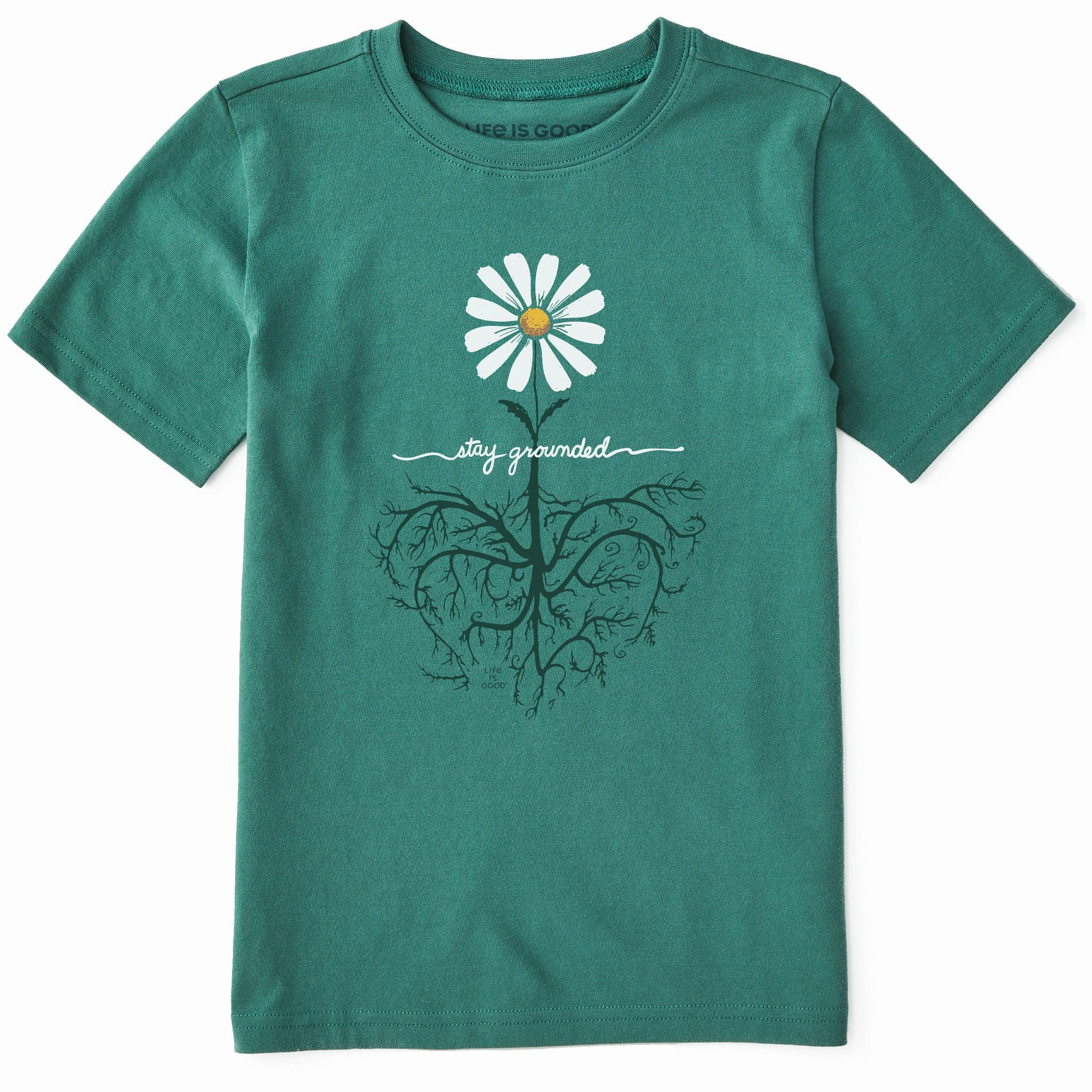 Kids Stay Grounded Short Sleeve Crusher Tee Denim combination Versatile Piece