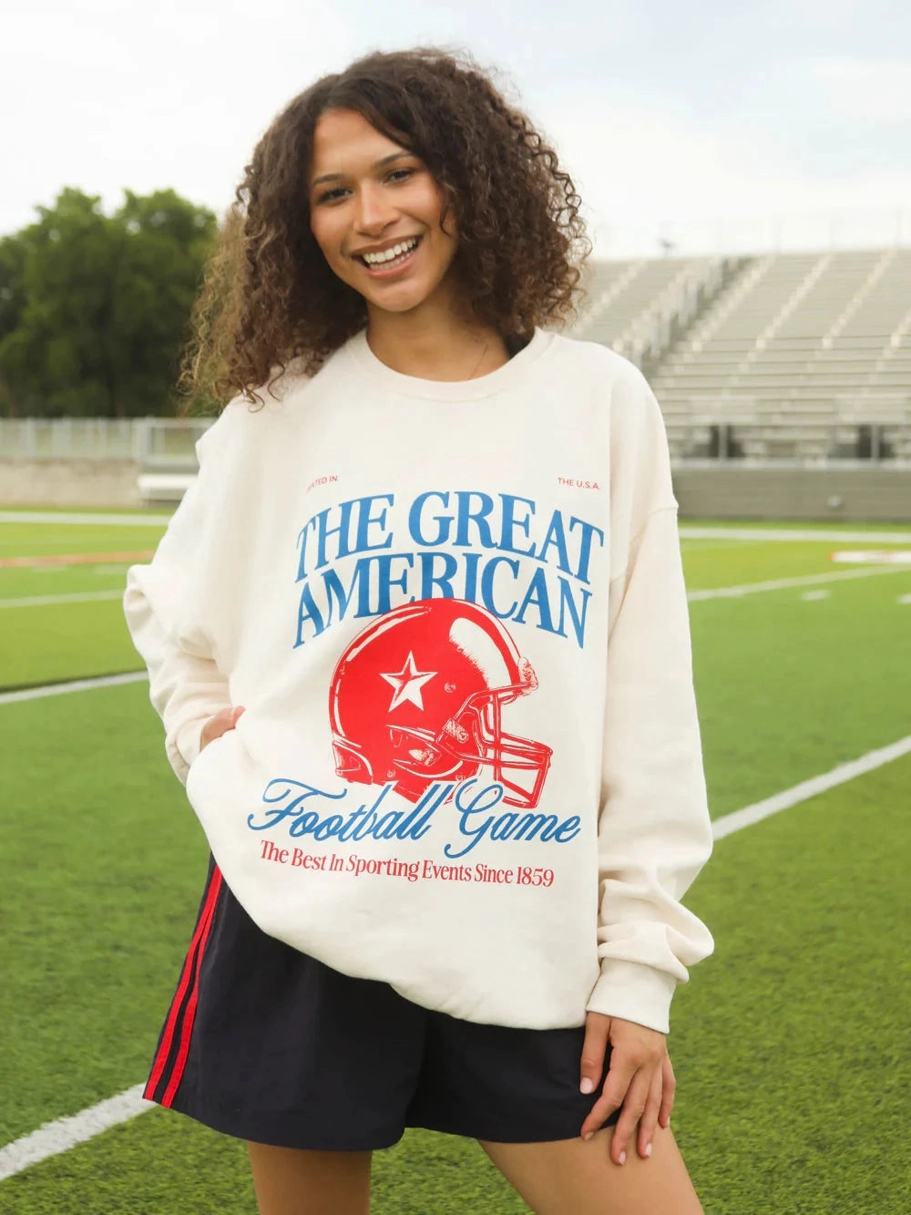 Knit Apparel Versatile Outfit Charlie Southern Great American Football Game Sweatshirt