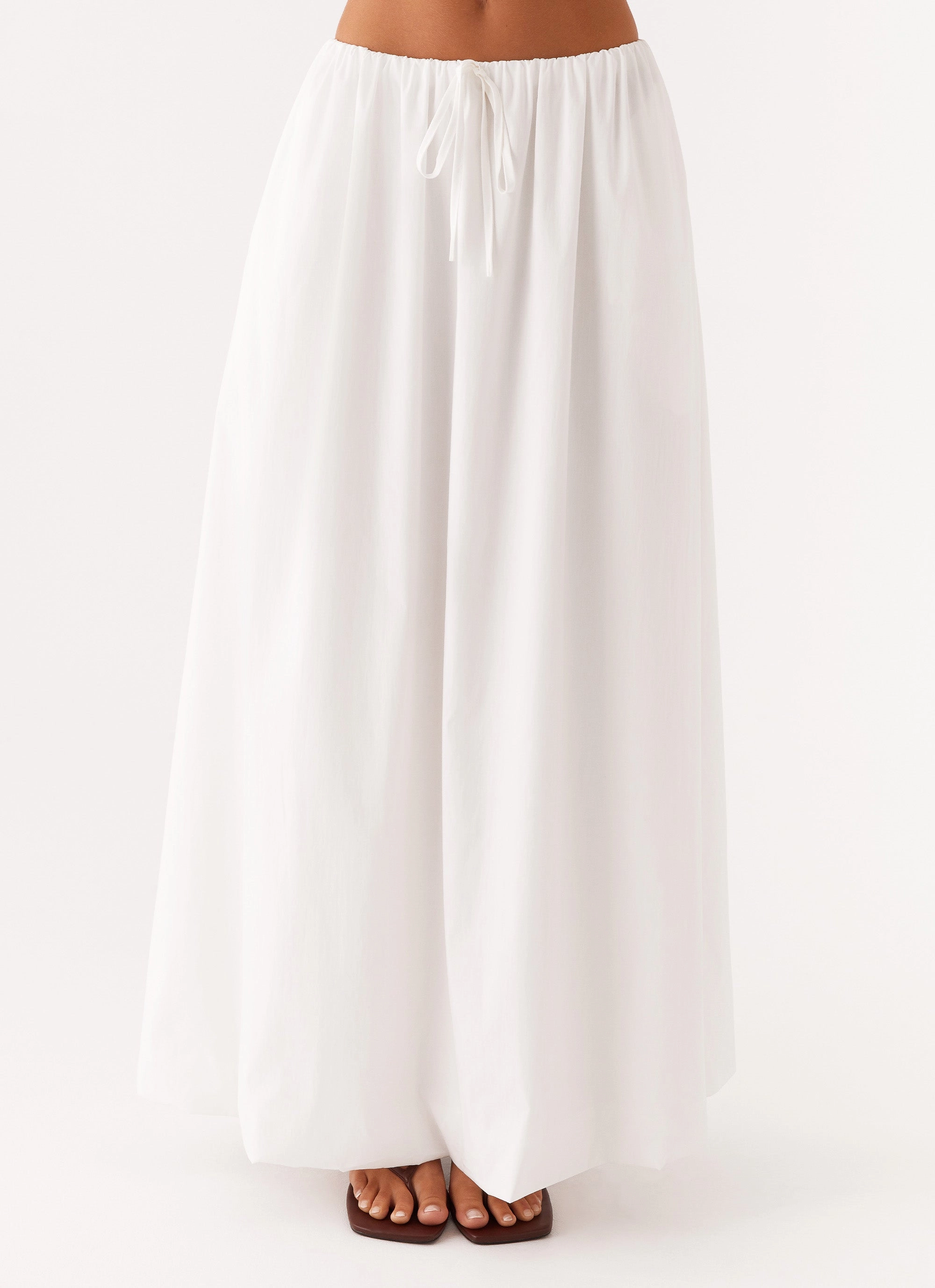 Cheryl Maxi Skirt - White Gentle Wear