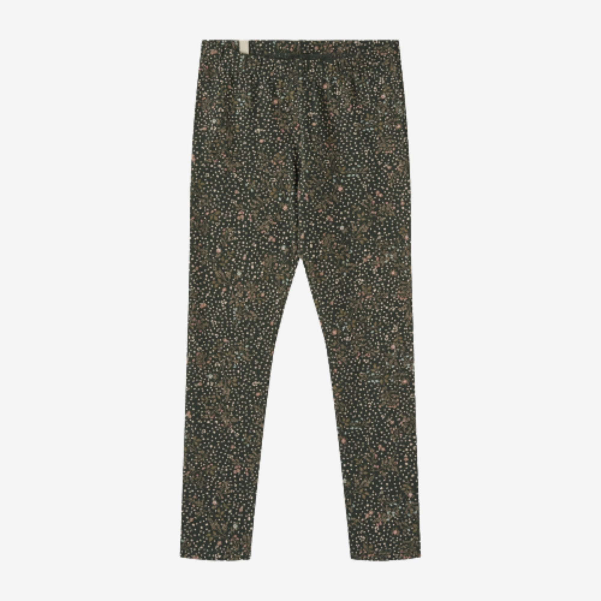 Jersey Leggings Jules - black coal small flowers Minimal Fit