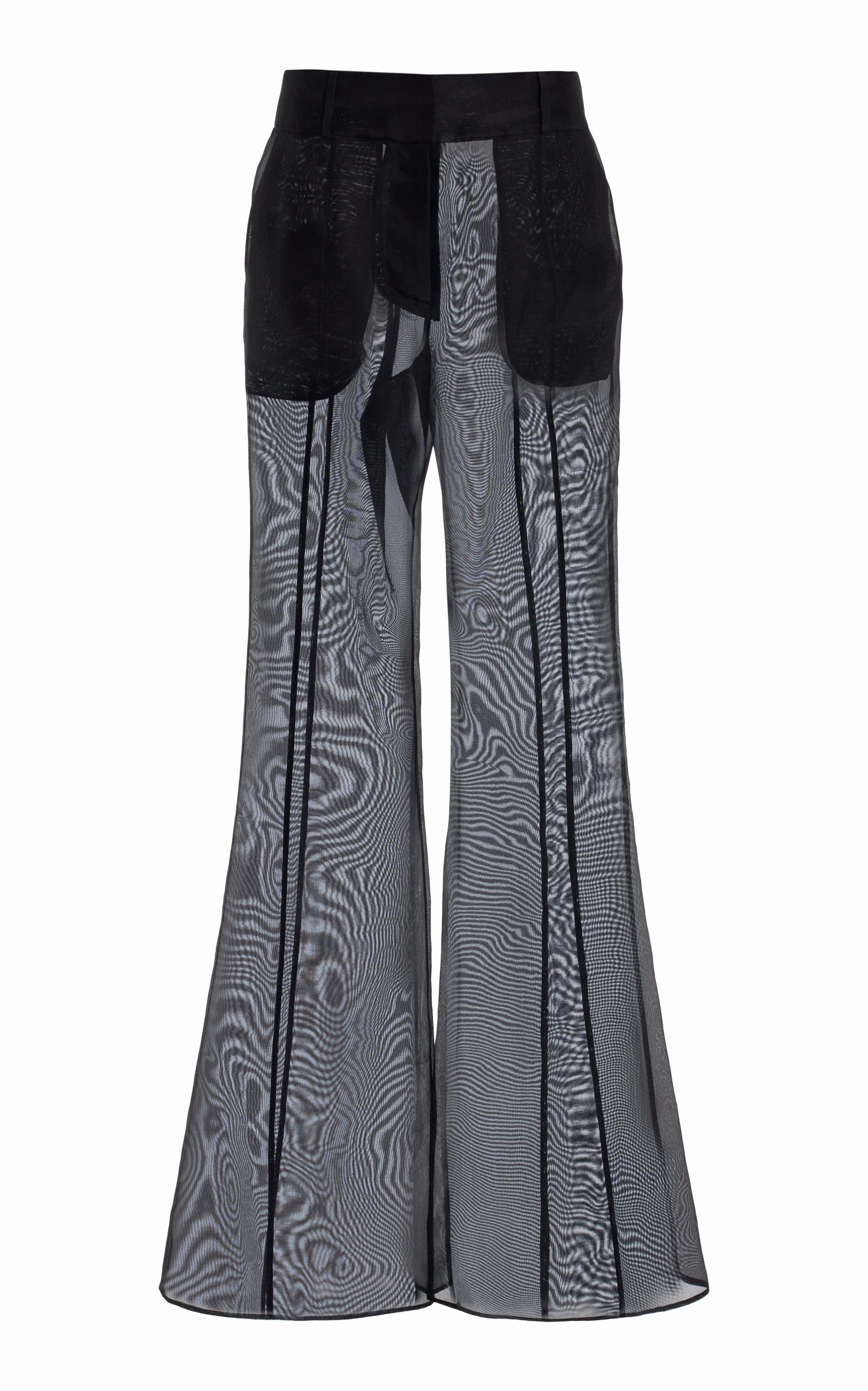 Rhein Sheer Pant in Black Silk Organza Relaxed Comfort Wear Versatile Look