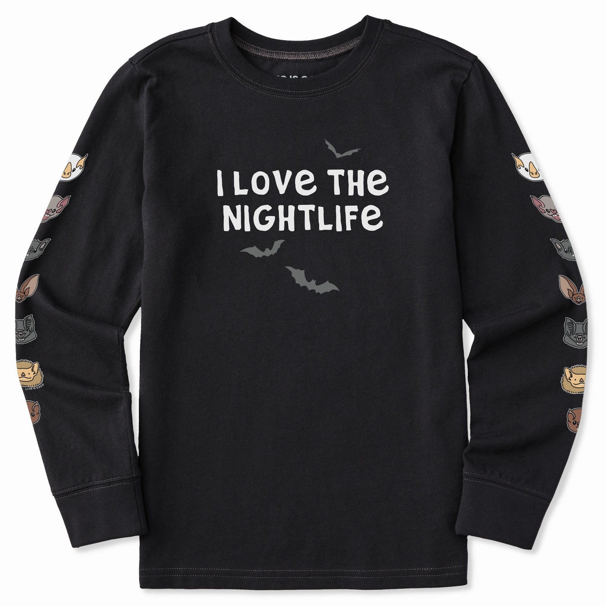 Durable Knit Structure Kids I Love the Nightlife Long Sleeve Crusher Tee
