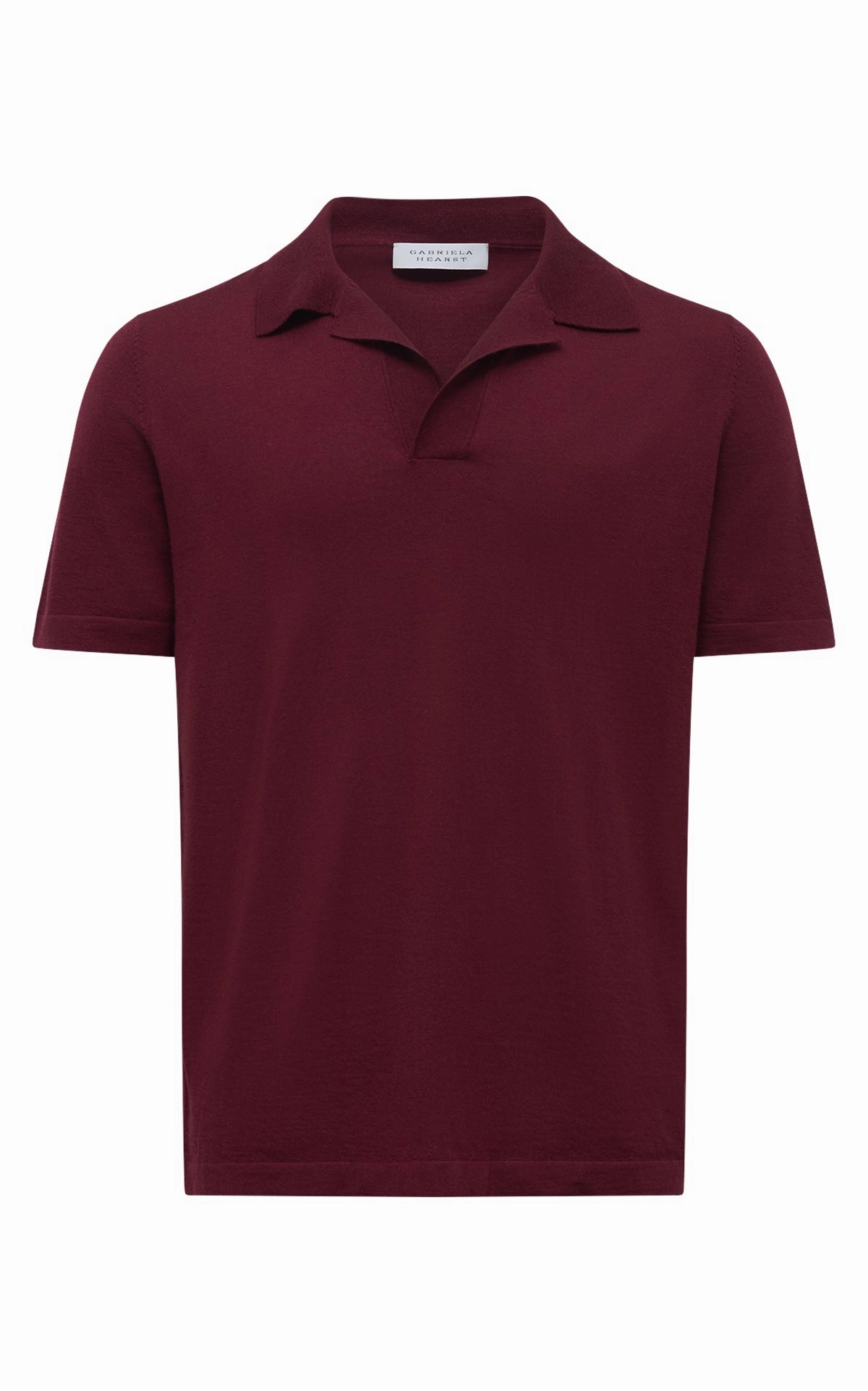 Stendhal Knit Short Sleeve Polo in Bordeaux Cashmere Stay Soft City Casual Style