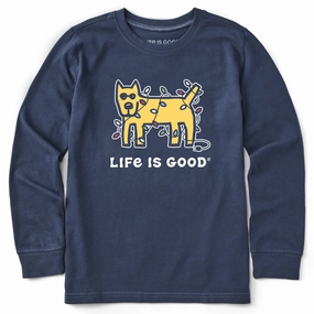 Soft Stretch Fit Popular Kids Rocket Holiday Lights Long Sleeve Crusher Tee