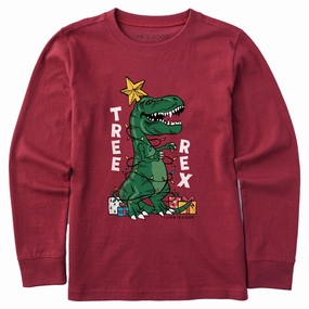 Lightweight Fashion Timeless Design Kids Tree Rex Long Sleeve Crusher Tee