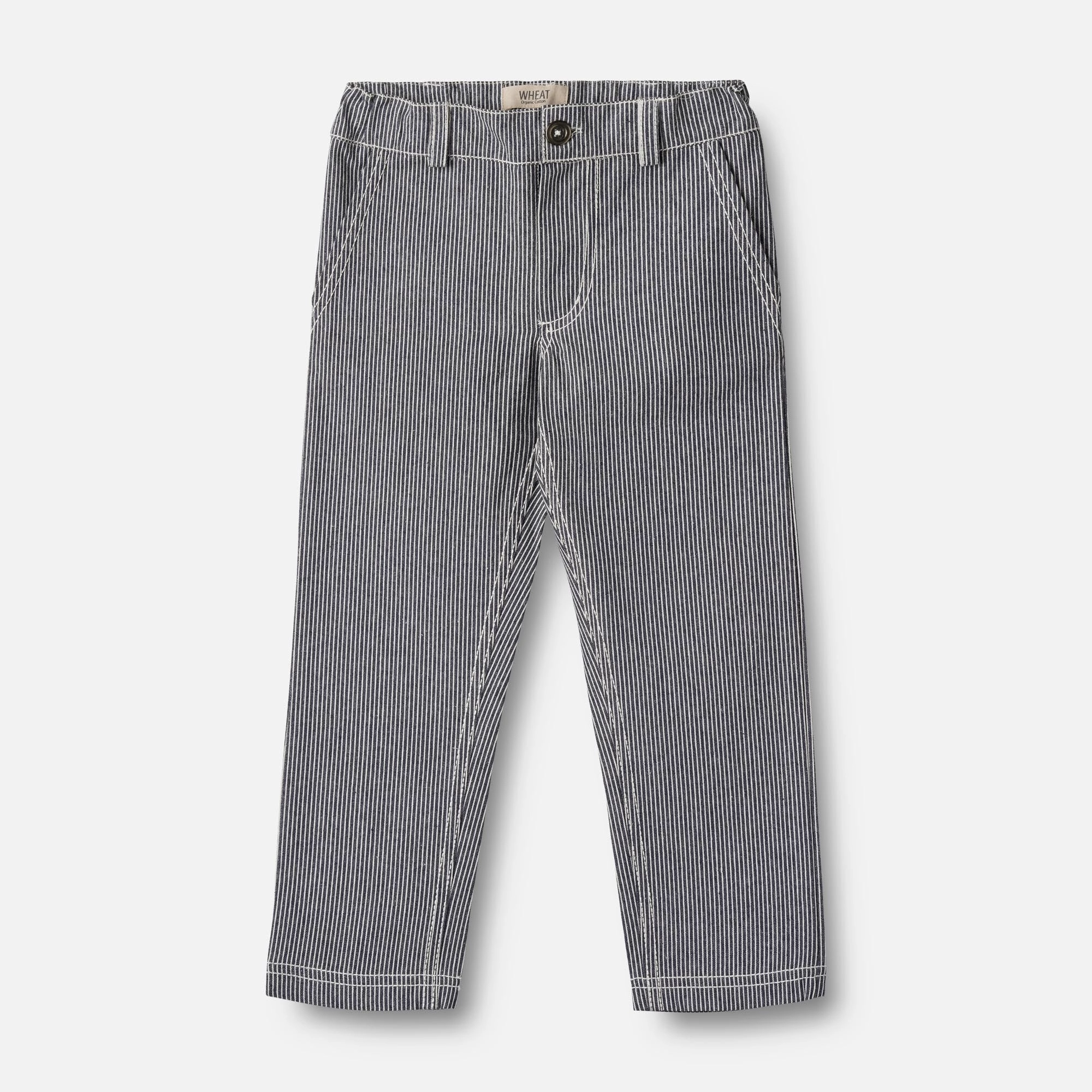 Chinos Aske - denim stripe anti slip grip Perfectly Fit