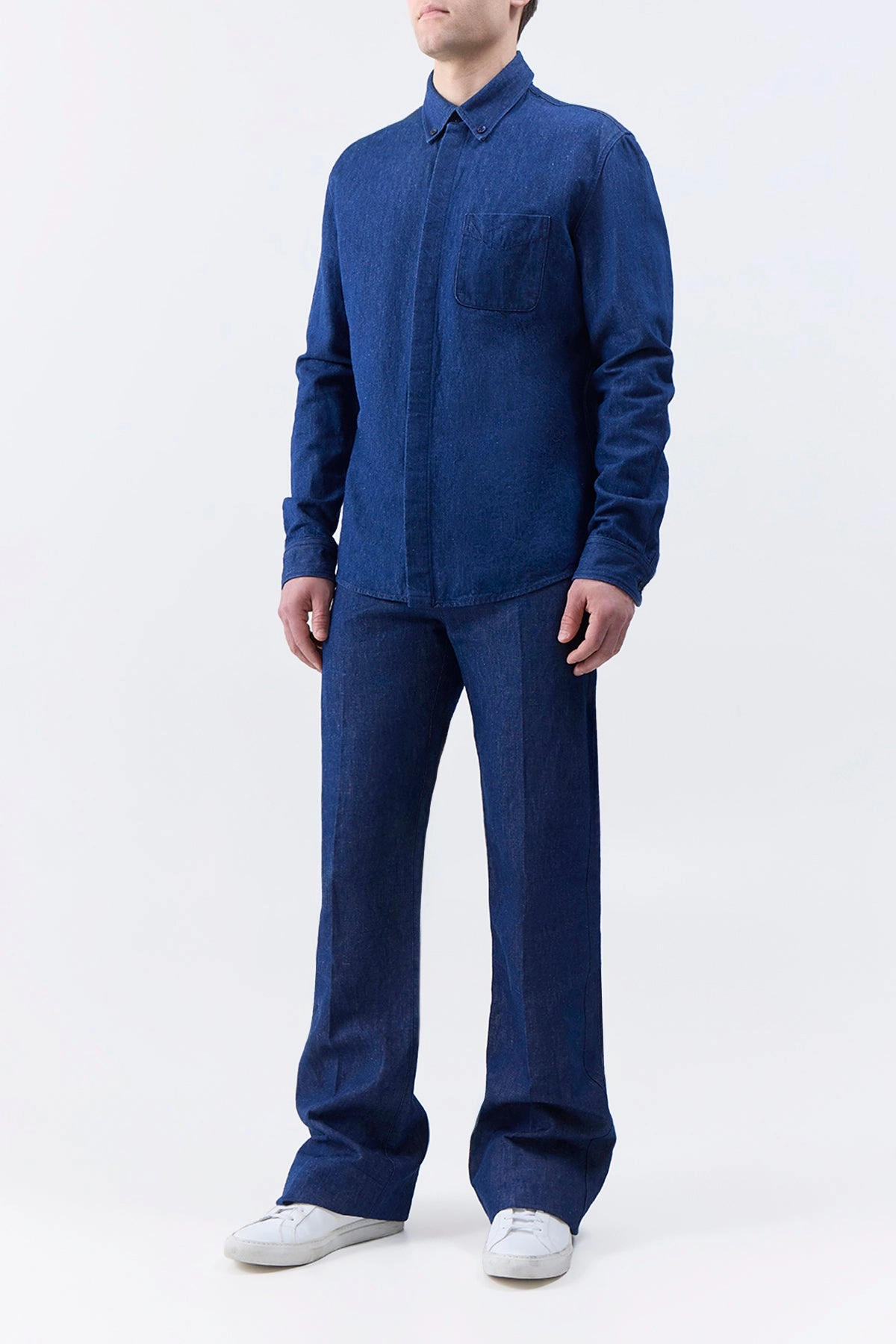 Business Ready Design Cholul Shirt in Recycled Cotton Linen Denim