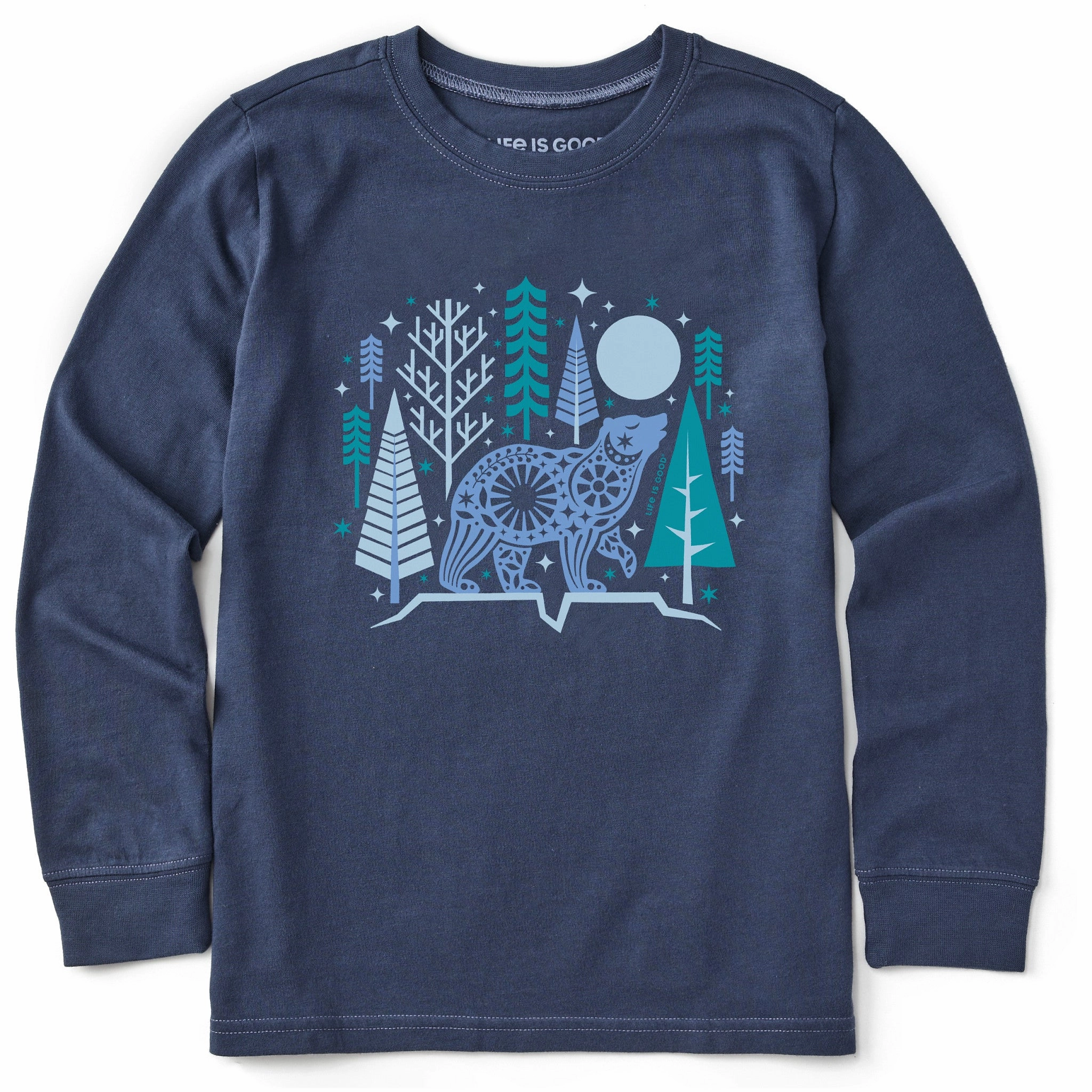 regular but not boring Kids Nordic Bear Winter Long Sleeve Crusher Tee