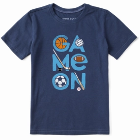 Kids Sport Game On Short Sleeve Crusher Tee Modern Trend Look Comfortable Shape