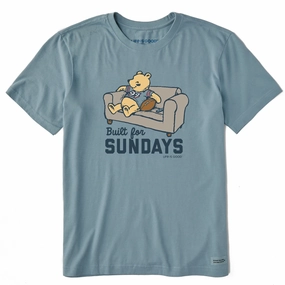 Cozy Vibe Men's Built for Sundays Short Sleeve Crusher Tee