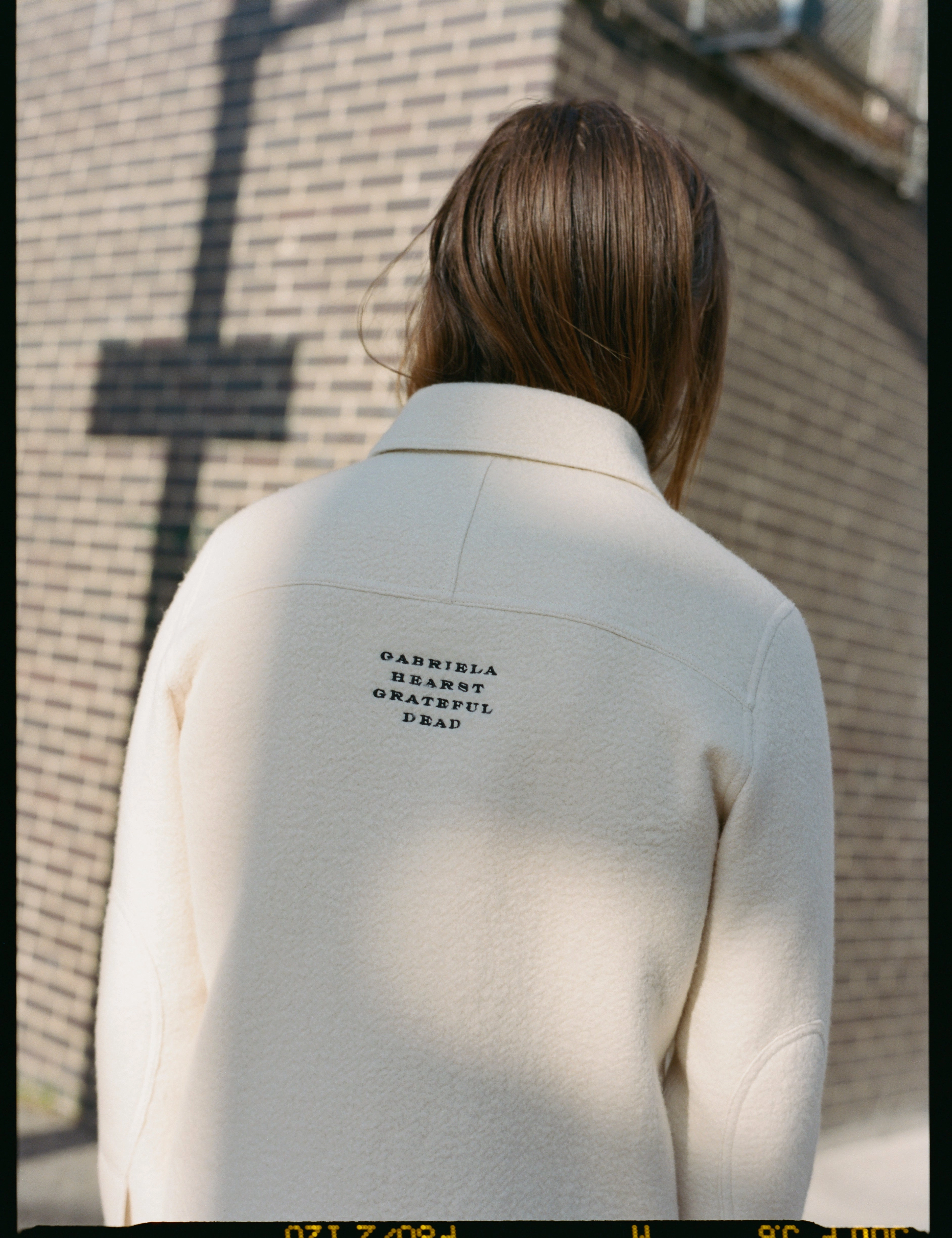 Art Exhibition John Austin Shirt in Ivory Double-Face Recycled Cashmere Felt