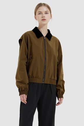 Secure Storage Collared Bomber Jacket