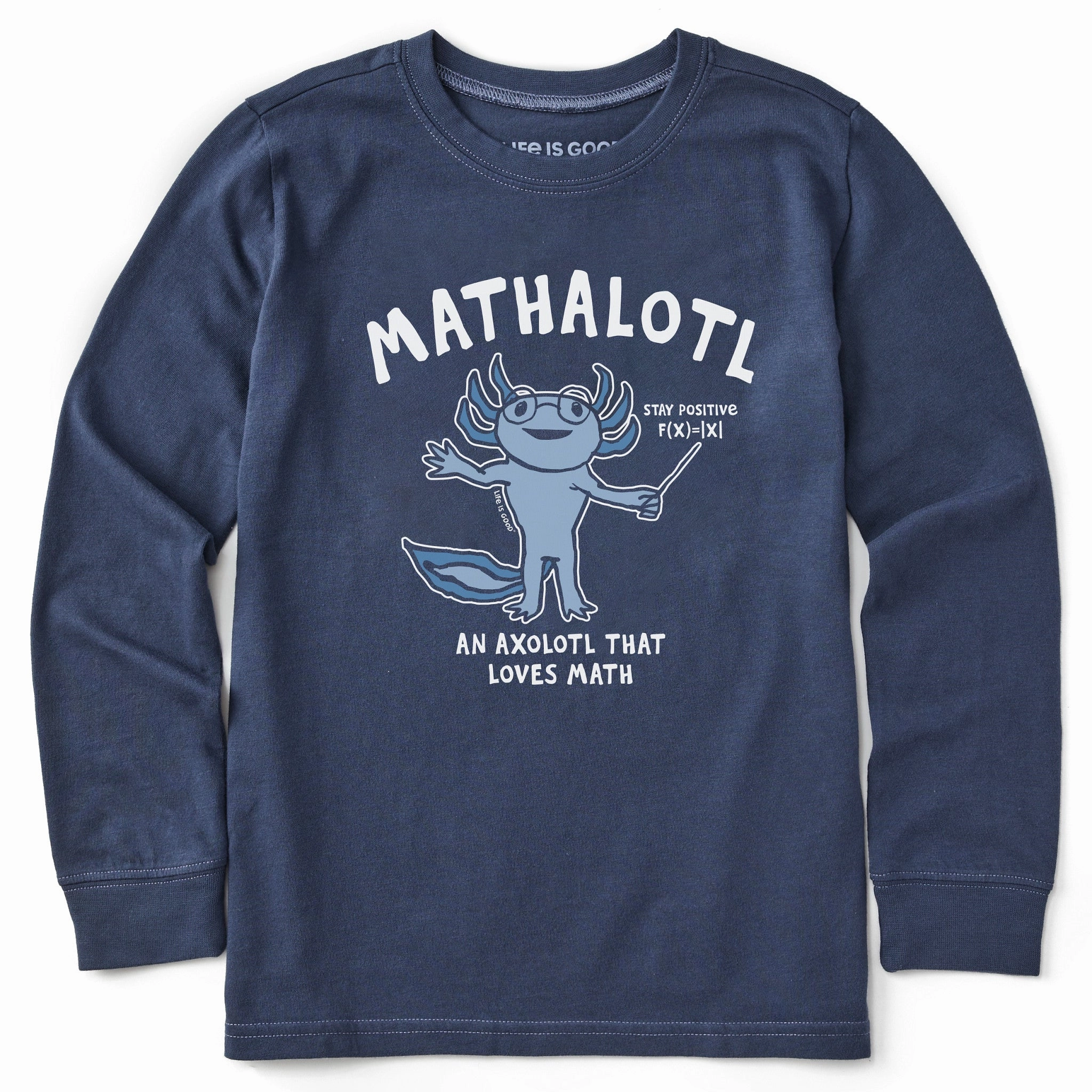Kids Mathalotyl Long Sleeve Crusher Tee Sleek Fit