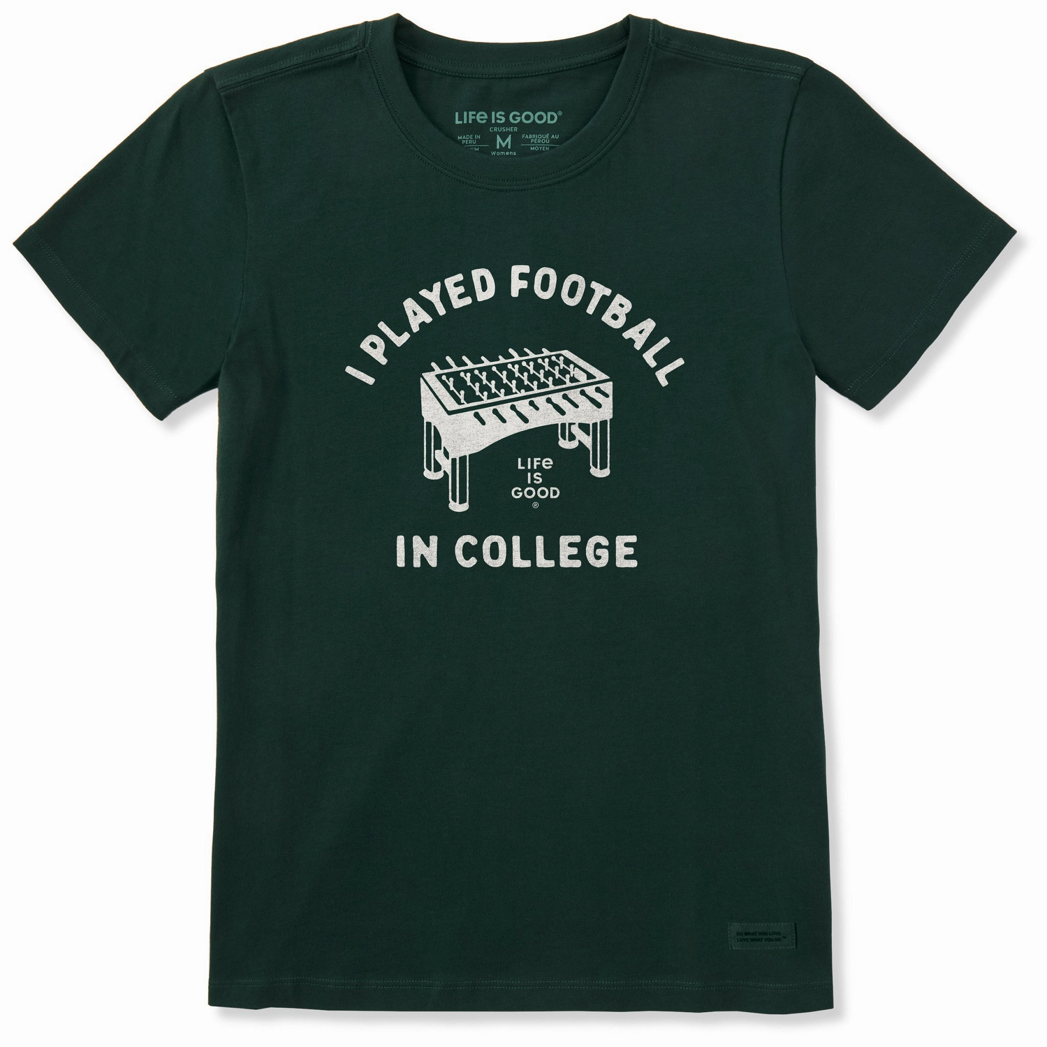 Day-to-Day Comfort Effortless Comfort Wear Women's I Played Football in College Short Sleeve Crusher Tee