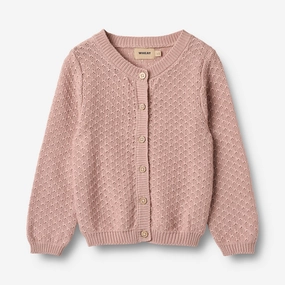 Minimal Comforted Knit Cardigan Magnella - rose powder