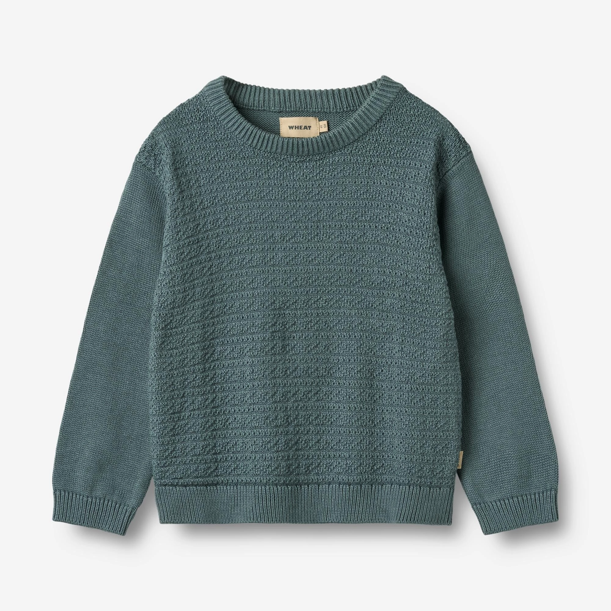 Knit Pullover Borris - stormy weather Interlock Ribbed Collar