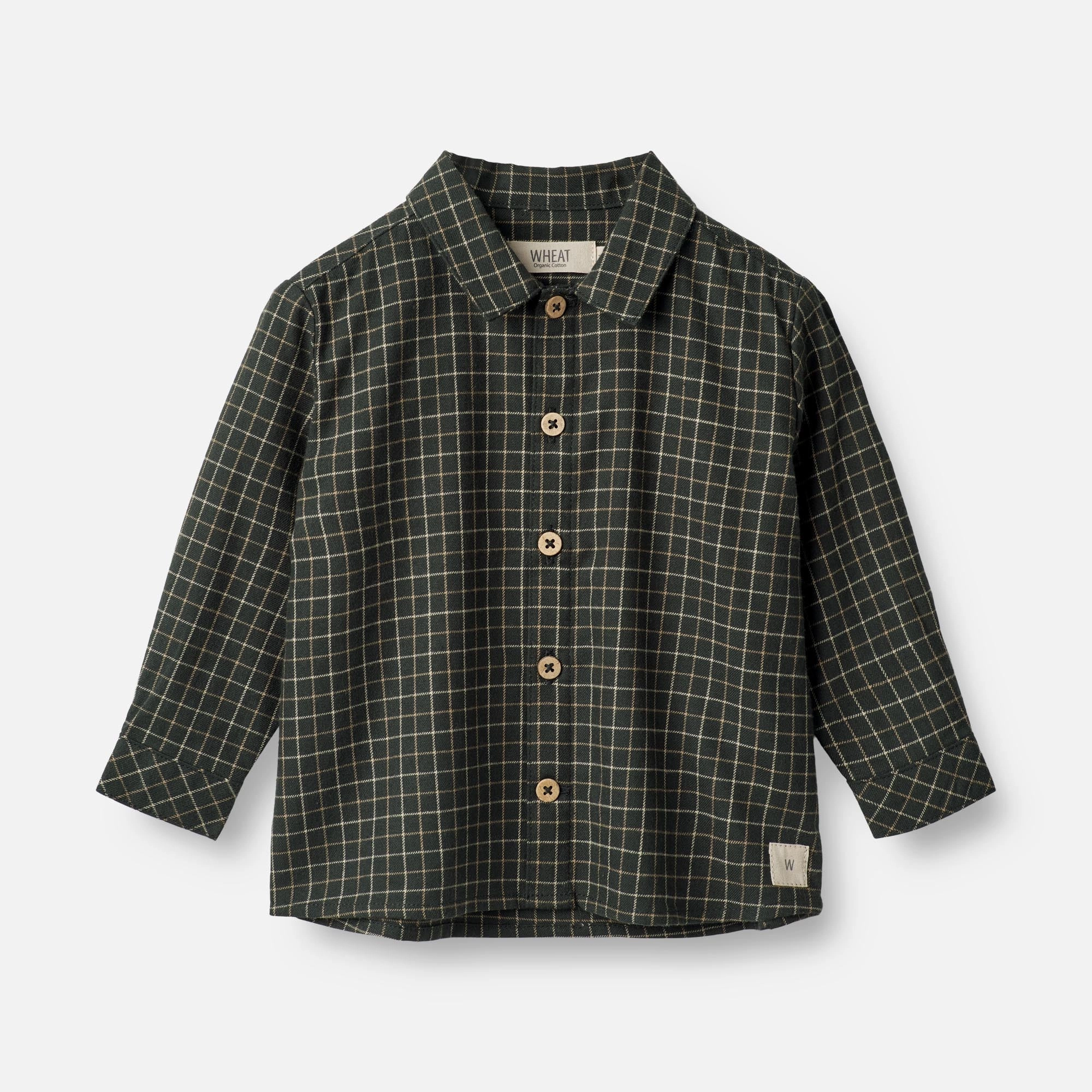 Shirt Oscar | Baby - black coal check Quick-Dry Checkered Look