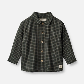 Shirt Oscar | Baby - black coal check Camouflage Style Holiday Style