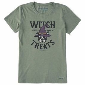Women's Witch Better Have My Treats Short Sleeve Crusher Tee Daily Fashion Weekend Style