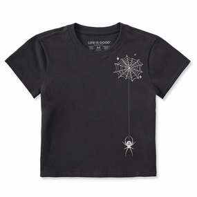 Reinforced Shoulder Seams Women's Halloween Spider Crusher-LITE Shrunken Tee