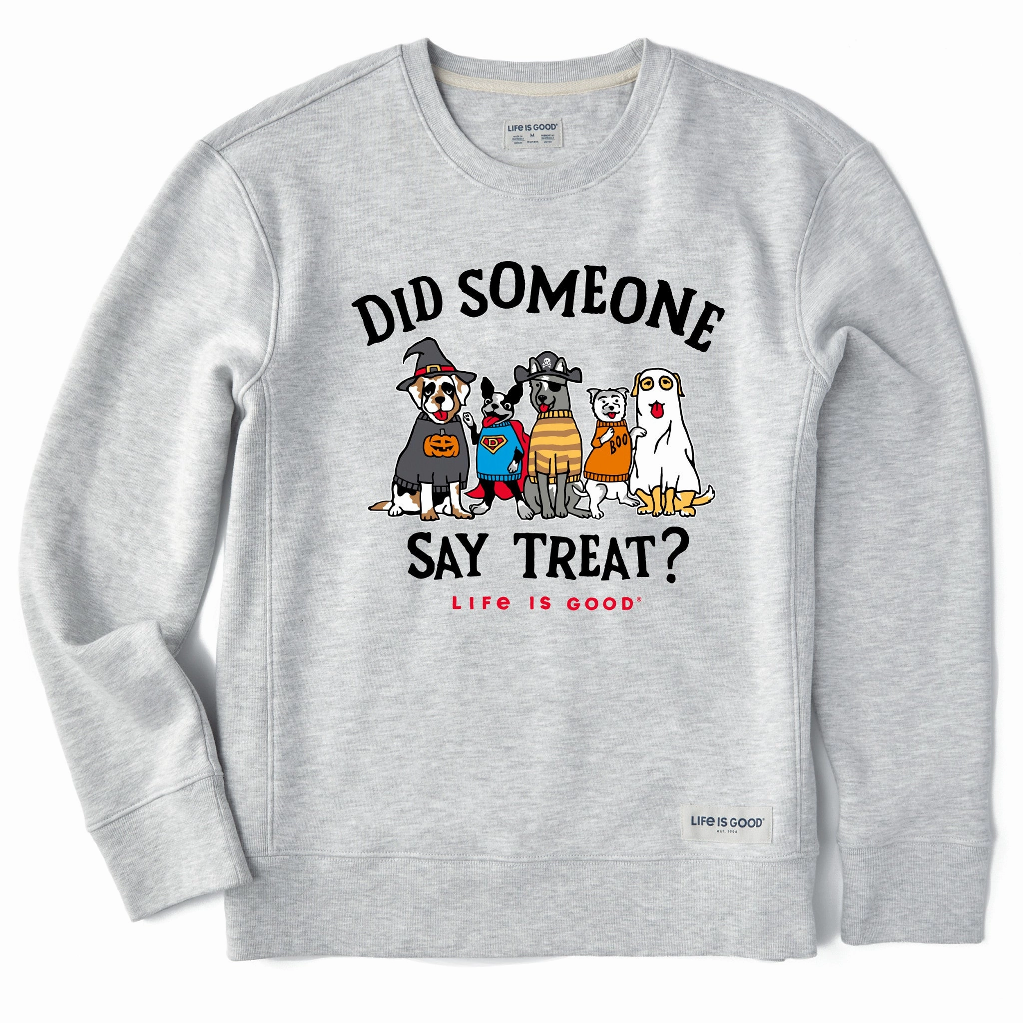 Women's Did Someone Say Treat? Simply True Fleece Crew Office Attire LowImpactDye