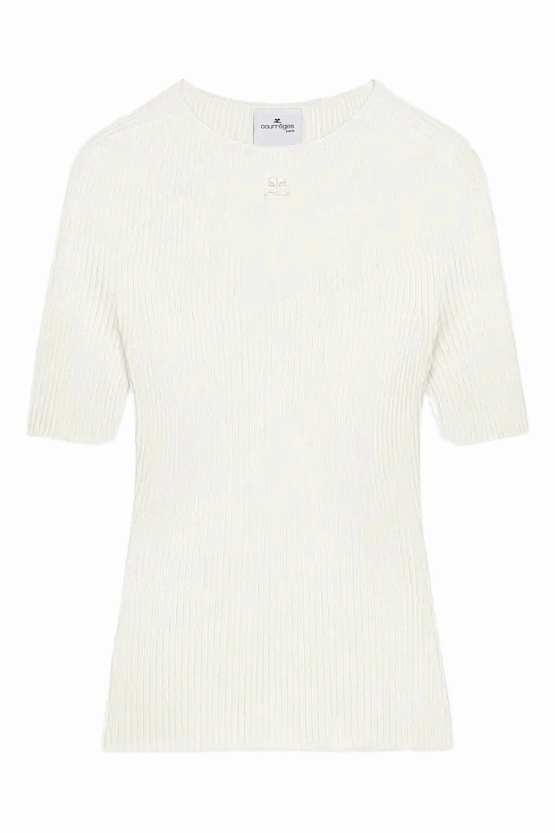 Sleek Performance Solar Light Rib Sweater