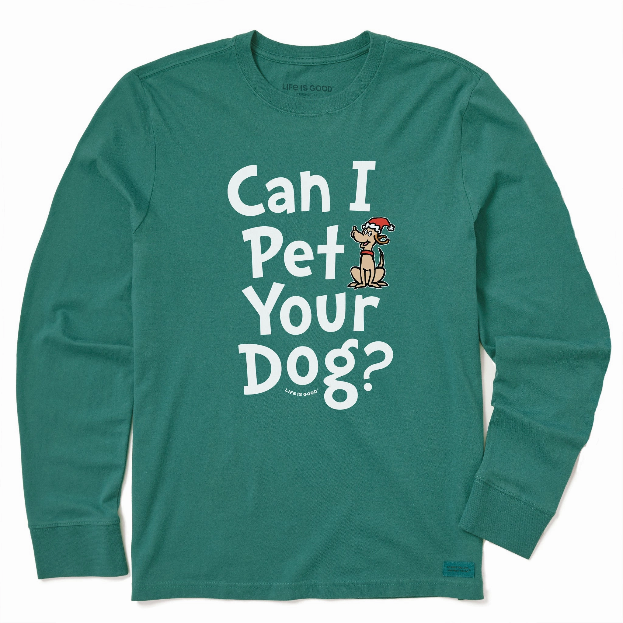Kids Can I Pet Your Dog Max? Long Sleeve Crusher Tee Minimal Comfort