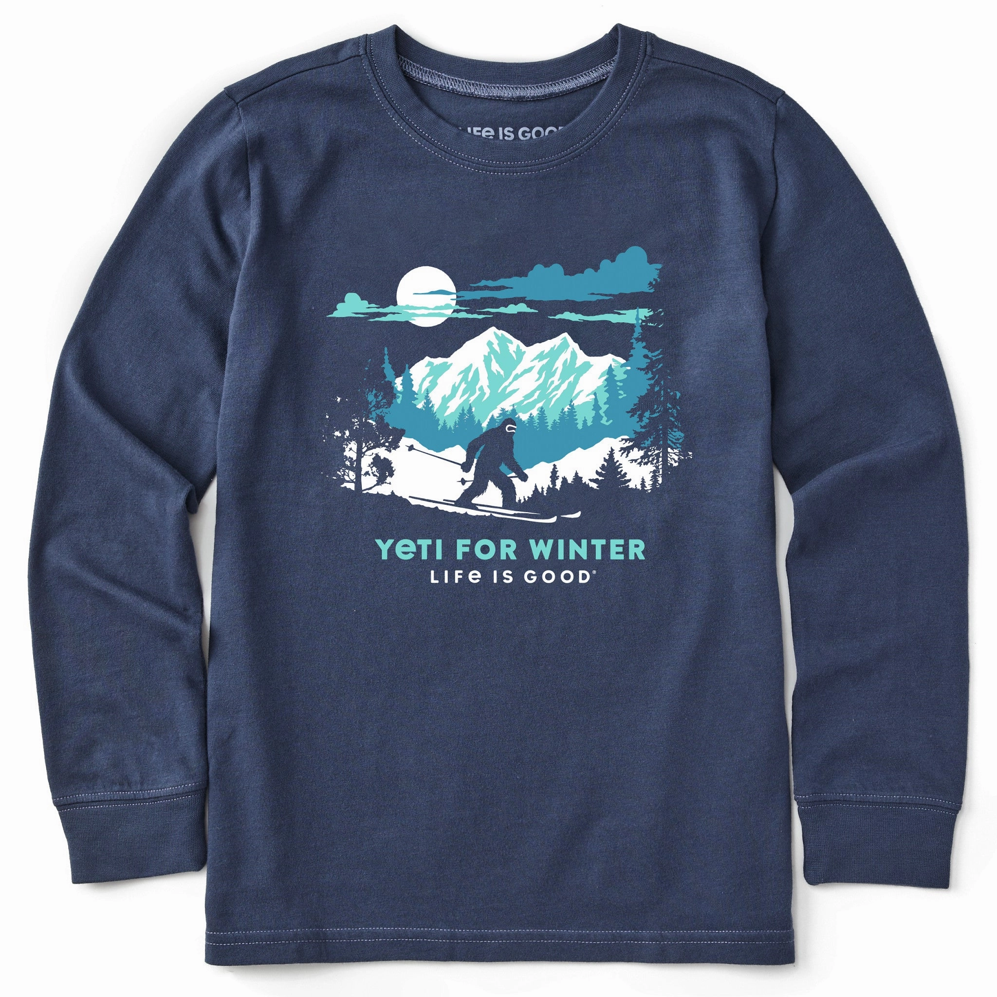 Casual Look Wear Cozy Essentials Kids Yeti for Winter Long Sleeve Crusher Tee