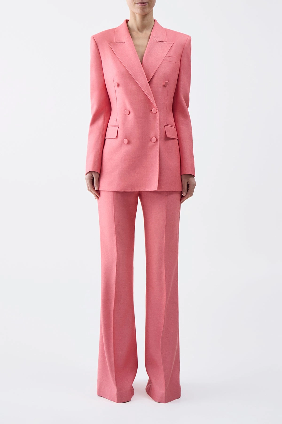 Gavin Blazer in Watermelon Silk Virgin Wool Sleek Comfort Wear