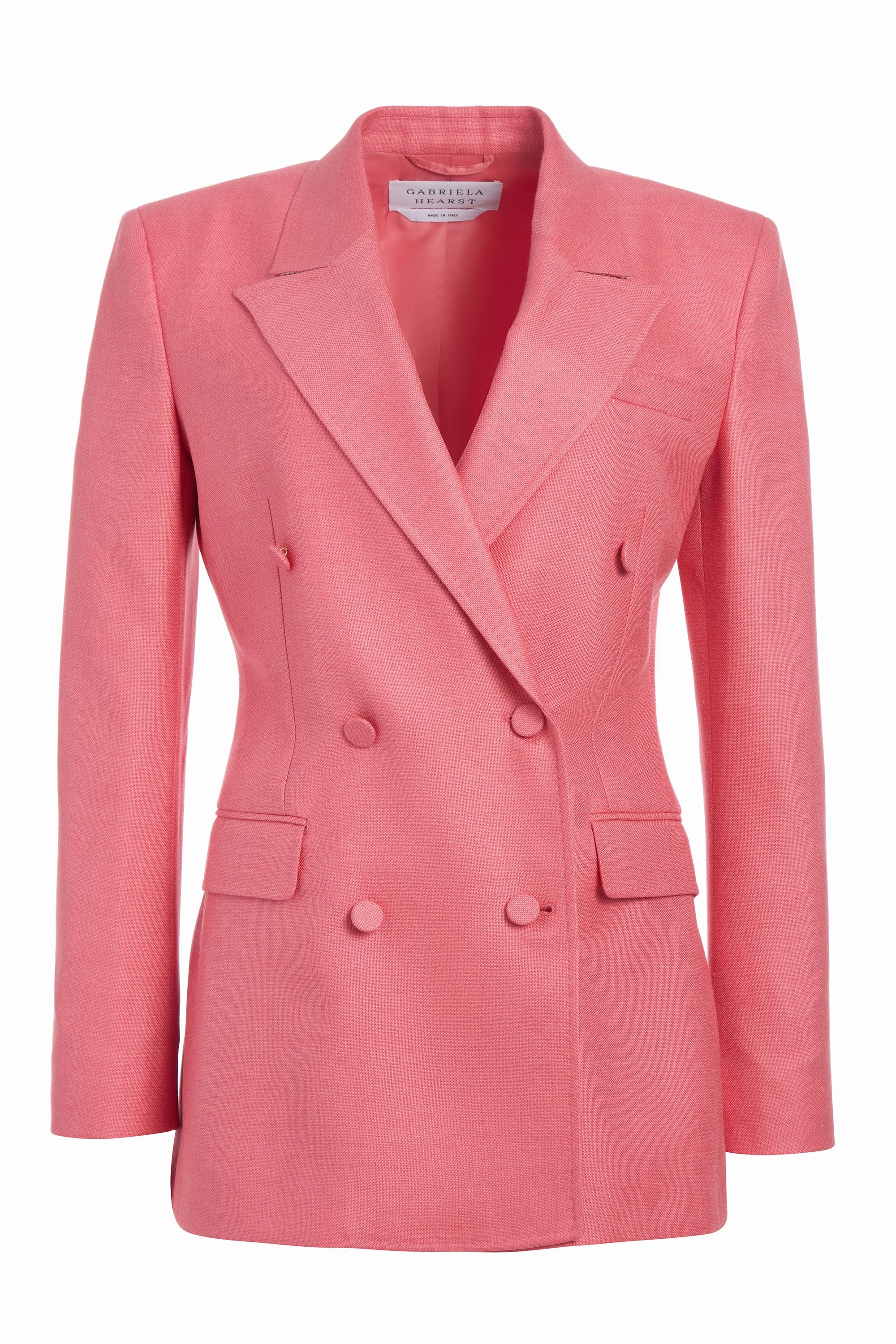 Clean Cut Gavin Blazer in Watermelon Silk Virgin Wool
