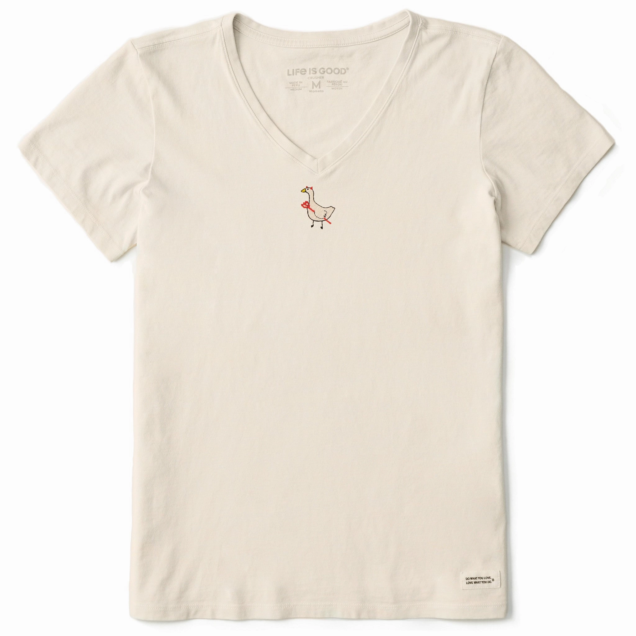 Minimalist purity Women's Devil Goose Short Sleeve Crusher Vee