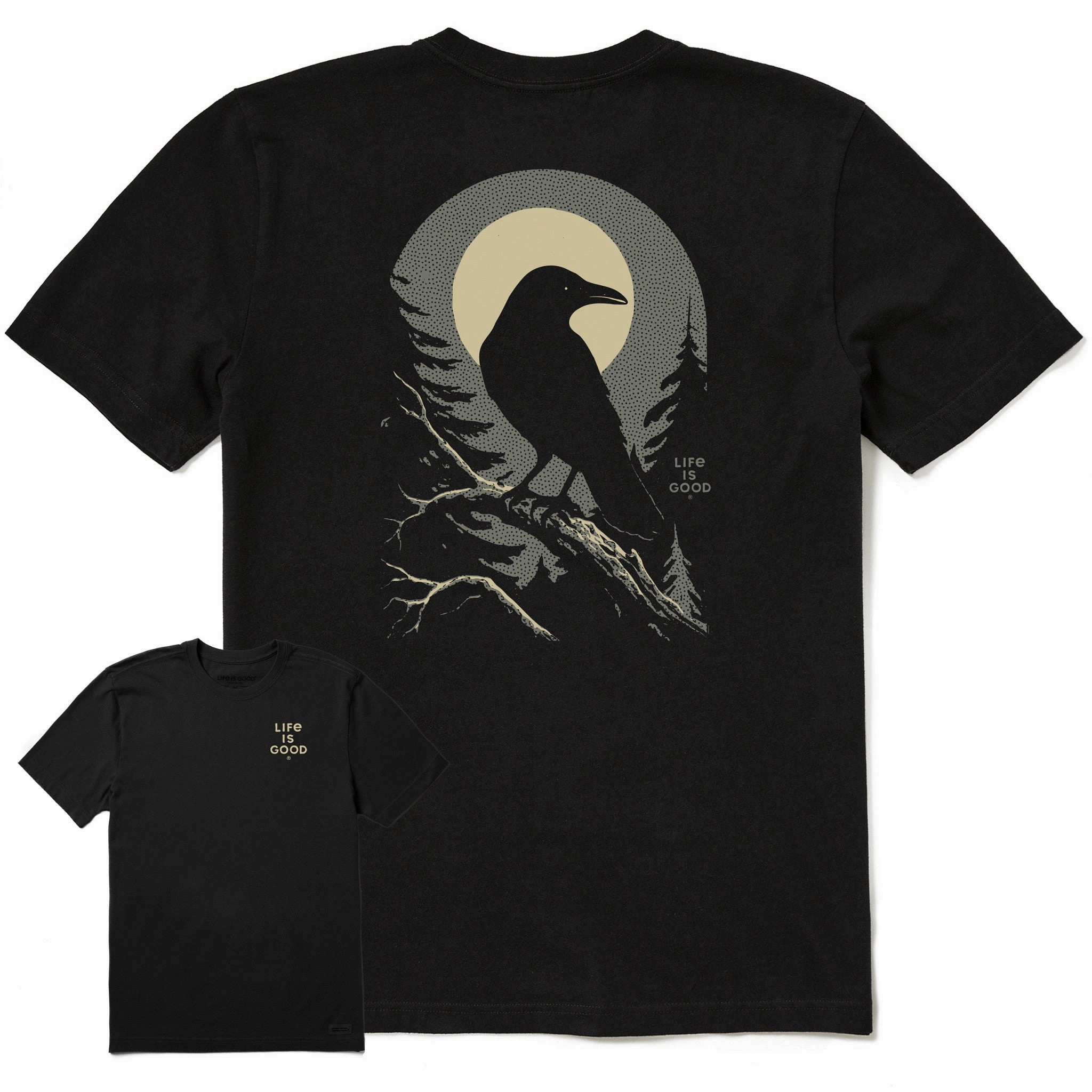 Men's Moonlight Crow Short Sleeve Crusher Tee Quick Layer Best Seller
