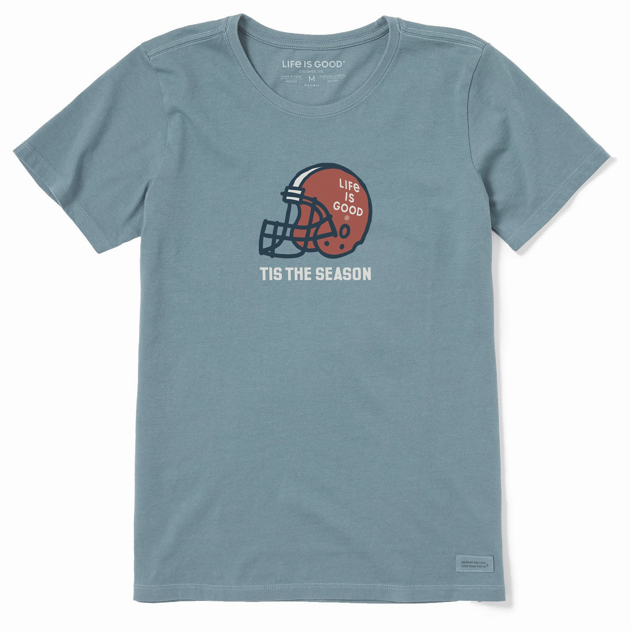 Women's Tis the Season Big Helmet Short Sleeve Crusher Tee Solid color purity