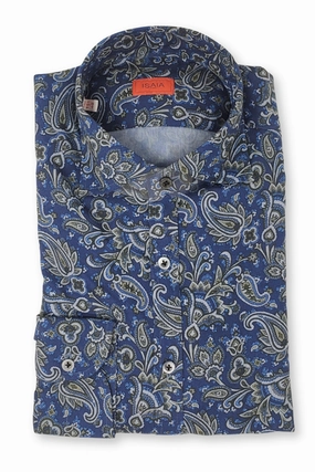 Corduroy Floral Paisley Shirt Comfy Layering Metallic colors