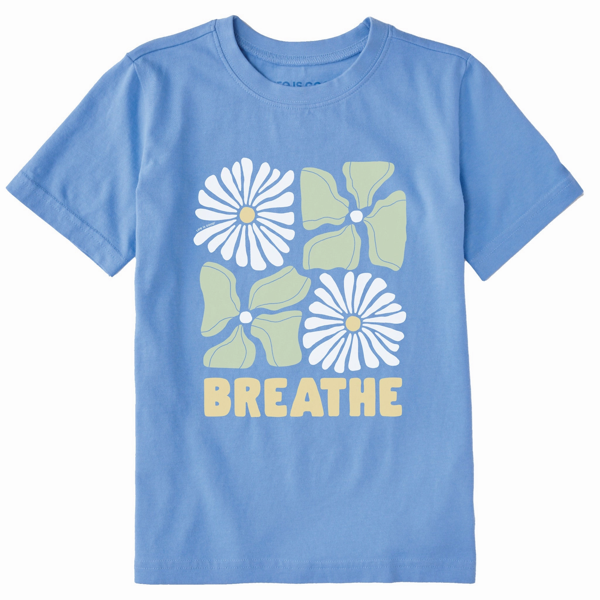 Comfy Choice Kids Breathe Four Flowers Short Sleeve Crusher Tee