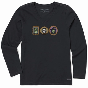 Durable Wear spring fashion Women's Monster Frames Long Sleeve Crusher Vee