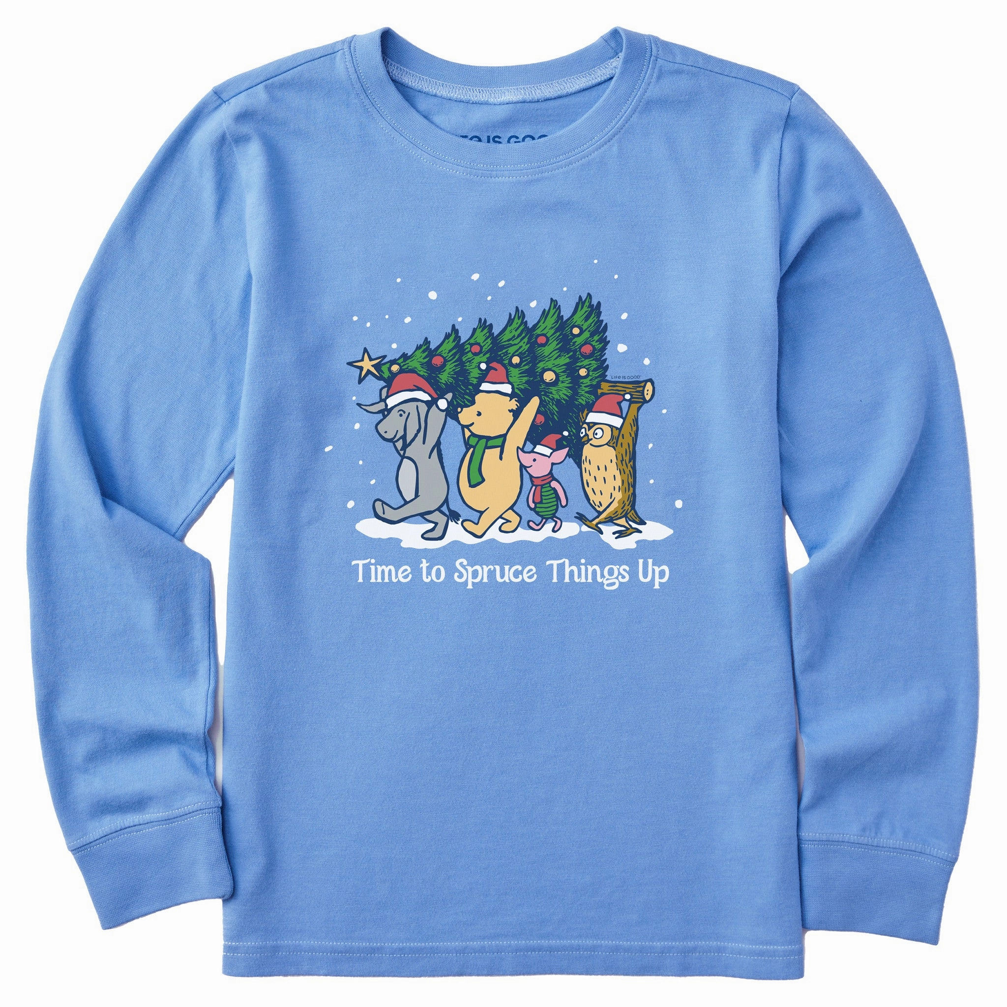 Kids Time to Spruce Things Up Winnie Long Sleeve Crusher Tee Cool and Comfortable
