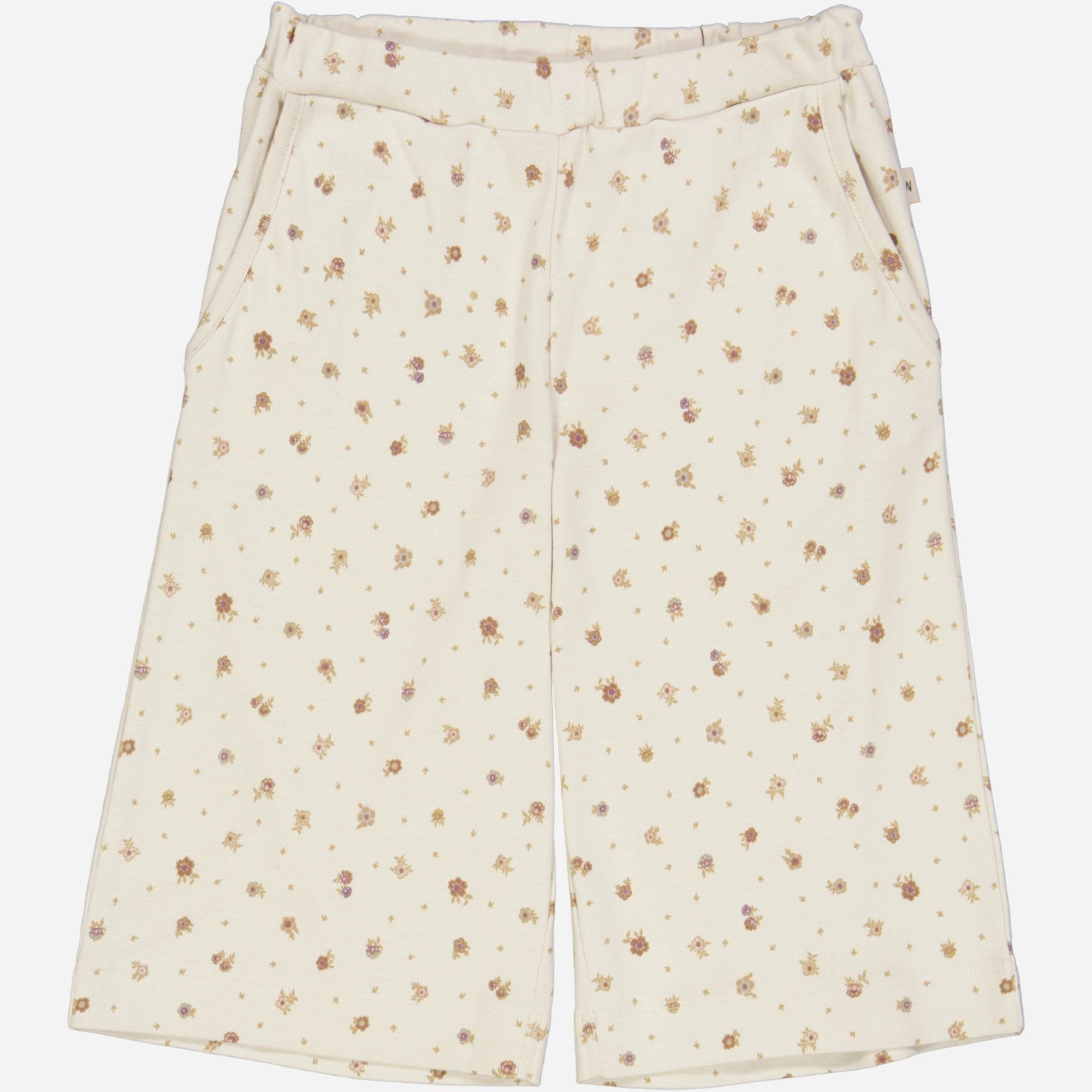 Comfortable Stretch Full Flex Cropped Pants Majsa - chalk flowers