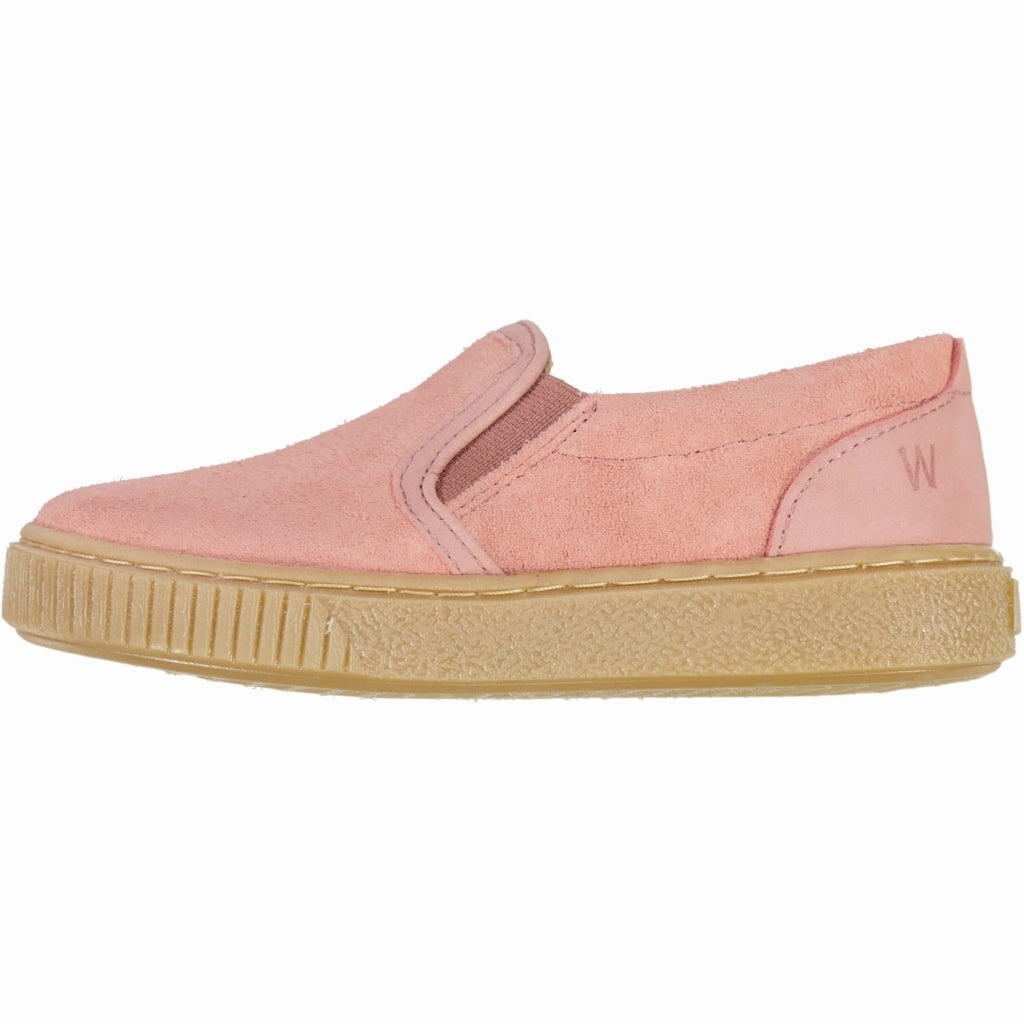 Rubberized Heel Guard Relaxed shock absorption Skatey sneaker - cameo blush