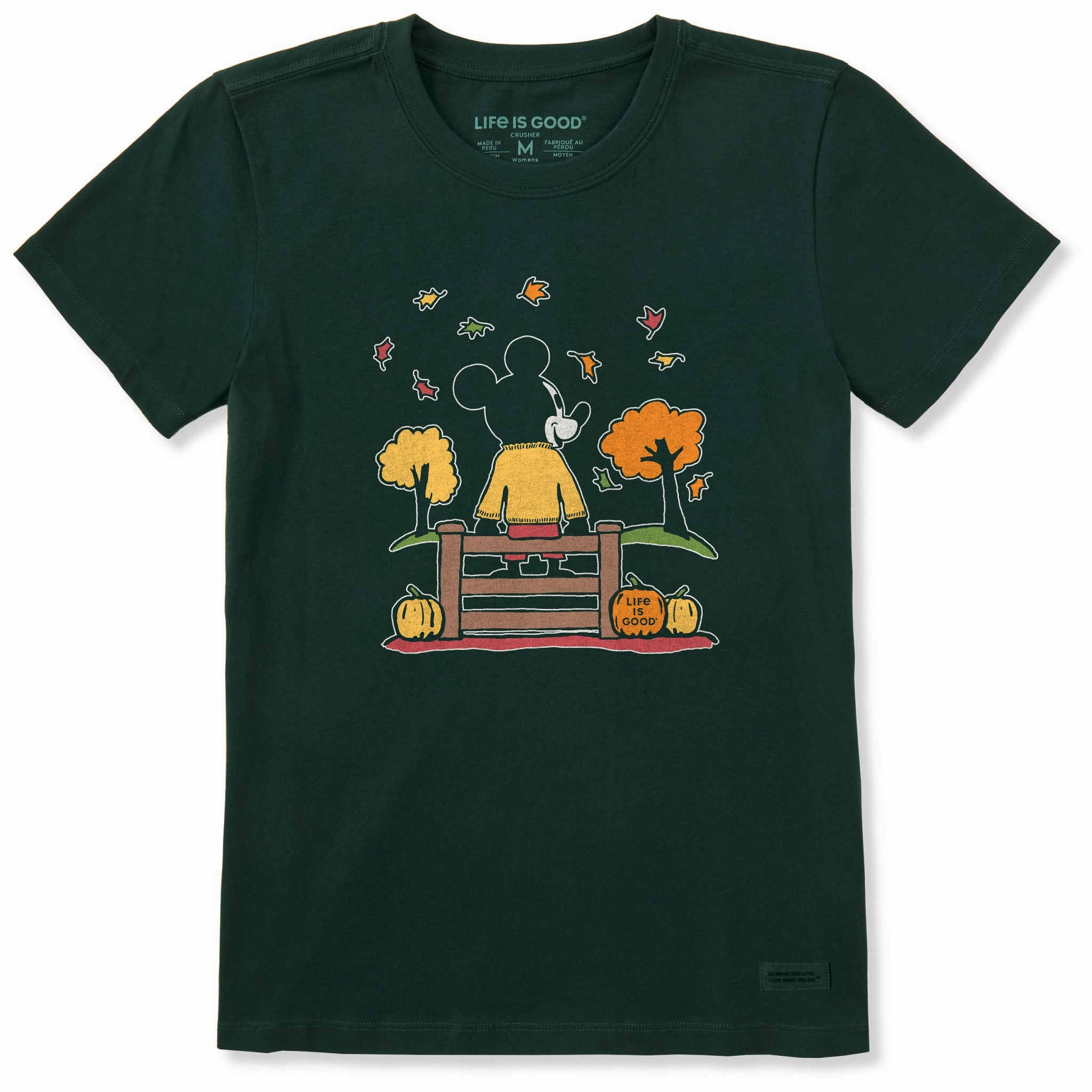 Active Outfit Style Effortless Style Women's Sitting on the Fence Willie Short Sleeve Crusher Tee