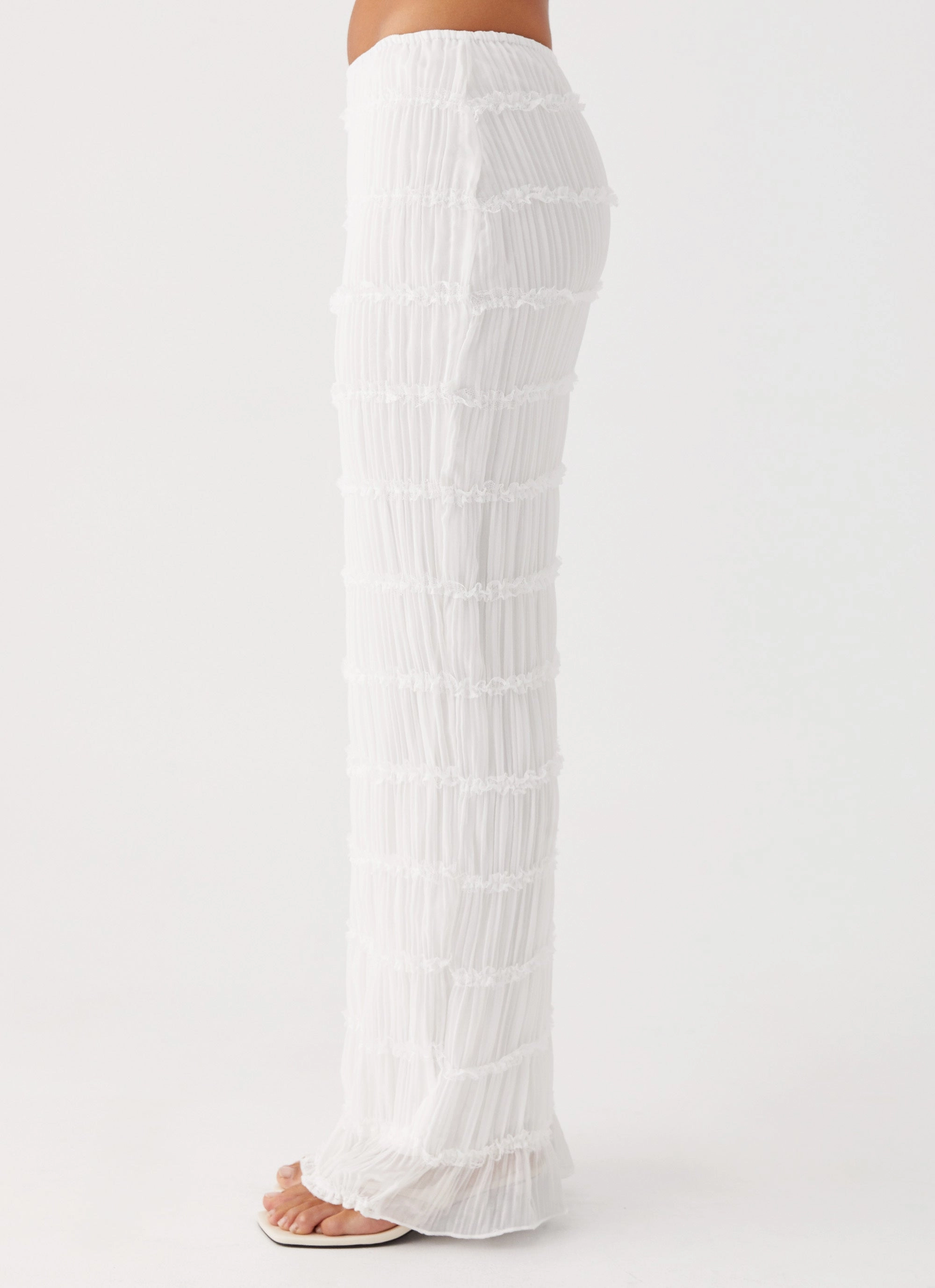 Daydreaming Low Rise Maxi Skirt - White Ethically Made Fashion Energy