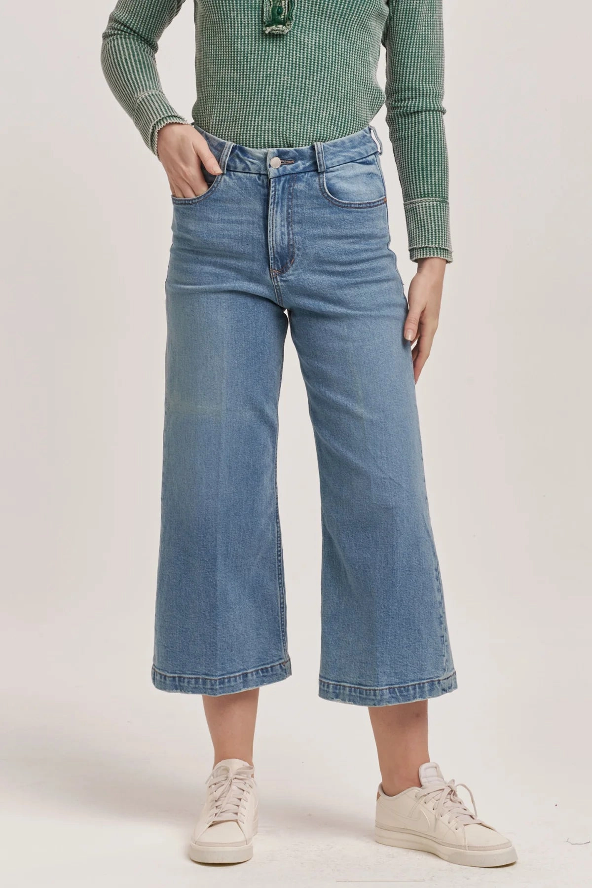 Daily Favorite Bartack Stitching Dear John Audrey Super High Rise Cropped Jean | Haleyville
