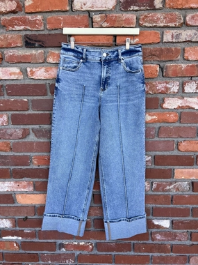 Dear John Holly High Rise Cuffed Hem Straight Jeans Lake Shore Cool Weather