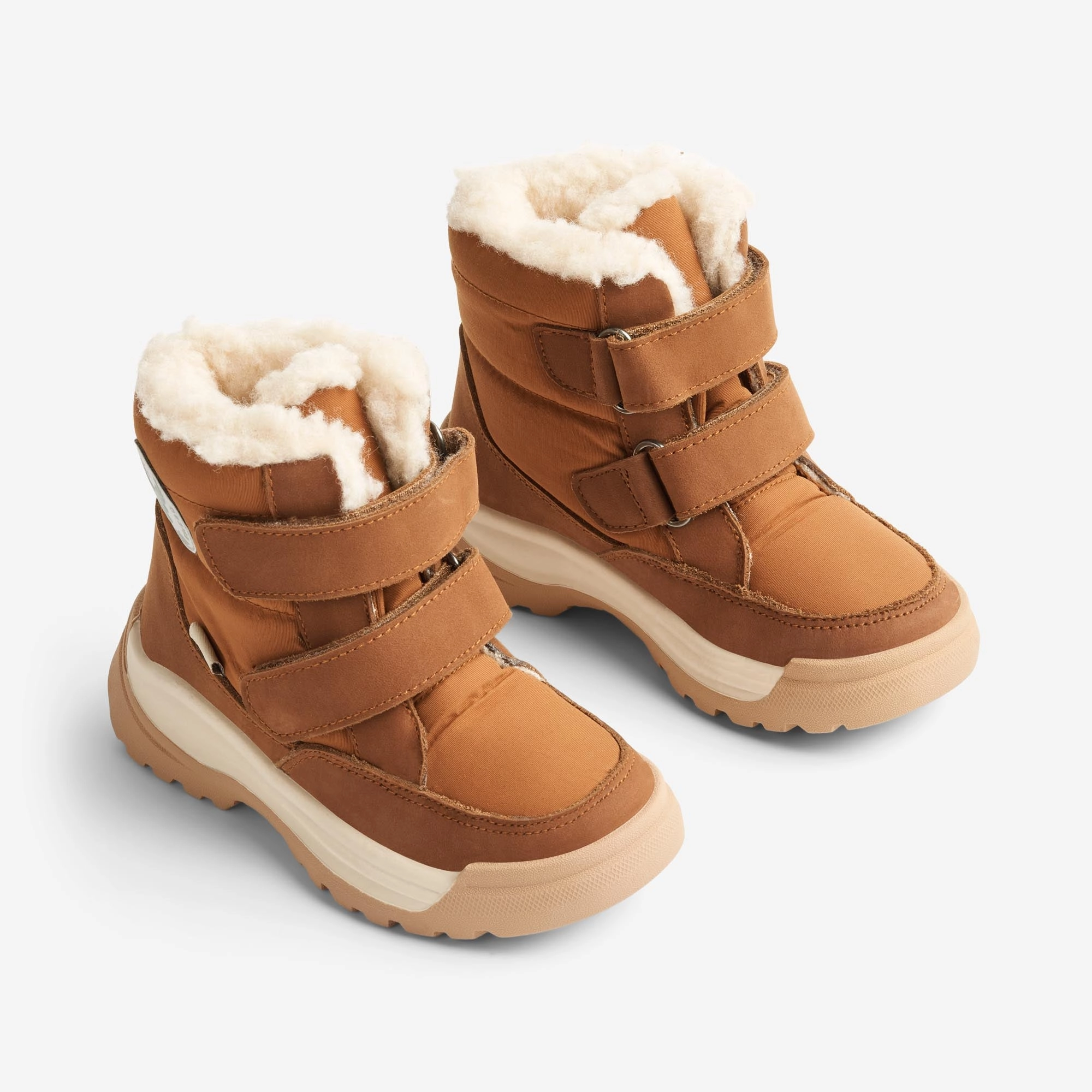 Chill Protection Footwear Snow Tread Millas Double Velcro Tex - cognac