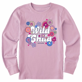sporty and comfortable Kids Hippy Wild Child Long Sleeve Crusher Tee