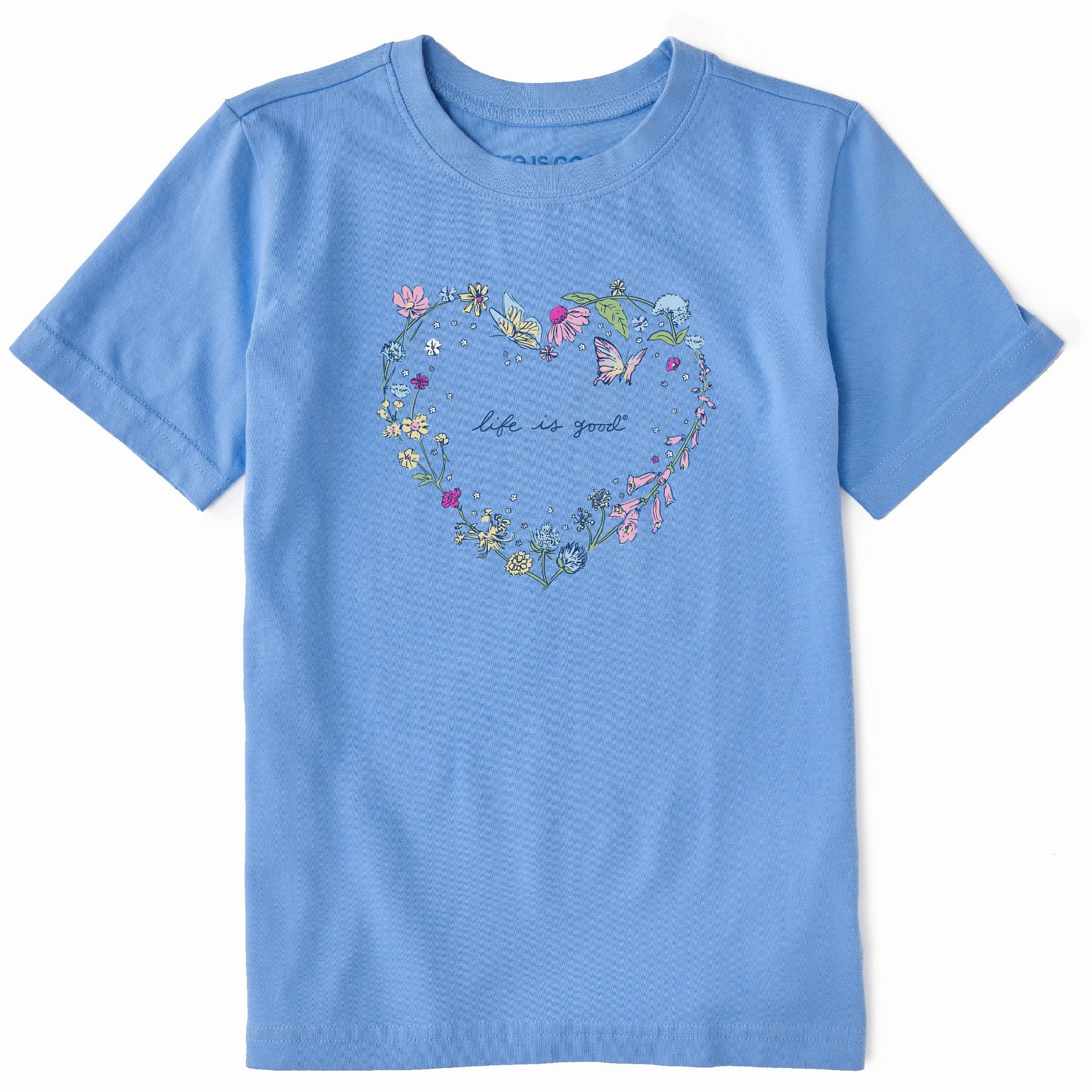 FadeResistantPrint Kids Wildflower at Heart Short Sleeve Crusher Tee