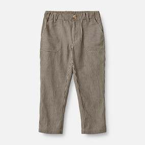 Trousers Egon - black coal stripe Stretch Fit Wear