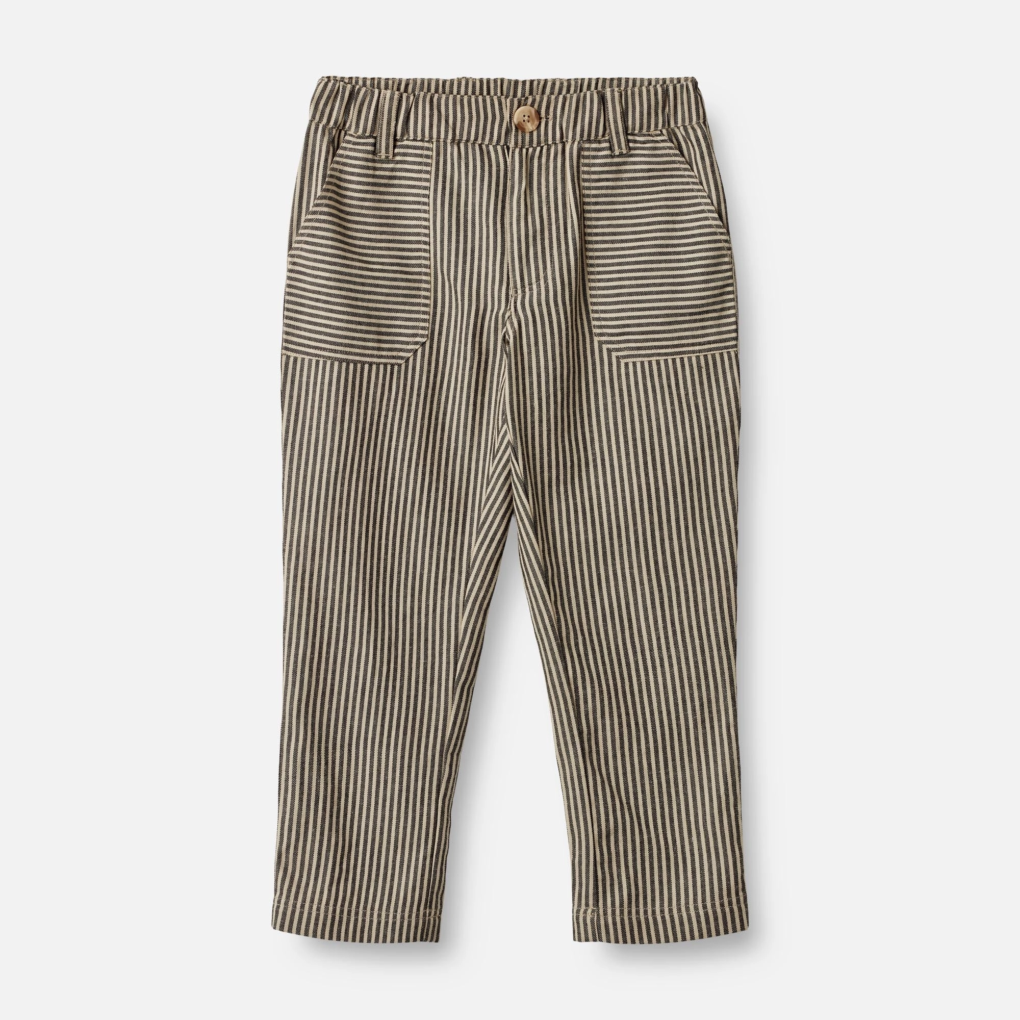 Trousers Egon - black coal stripe Stretch Fit Wear